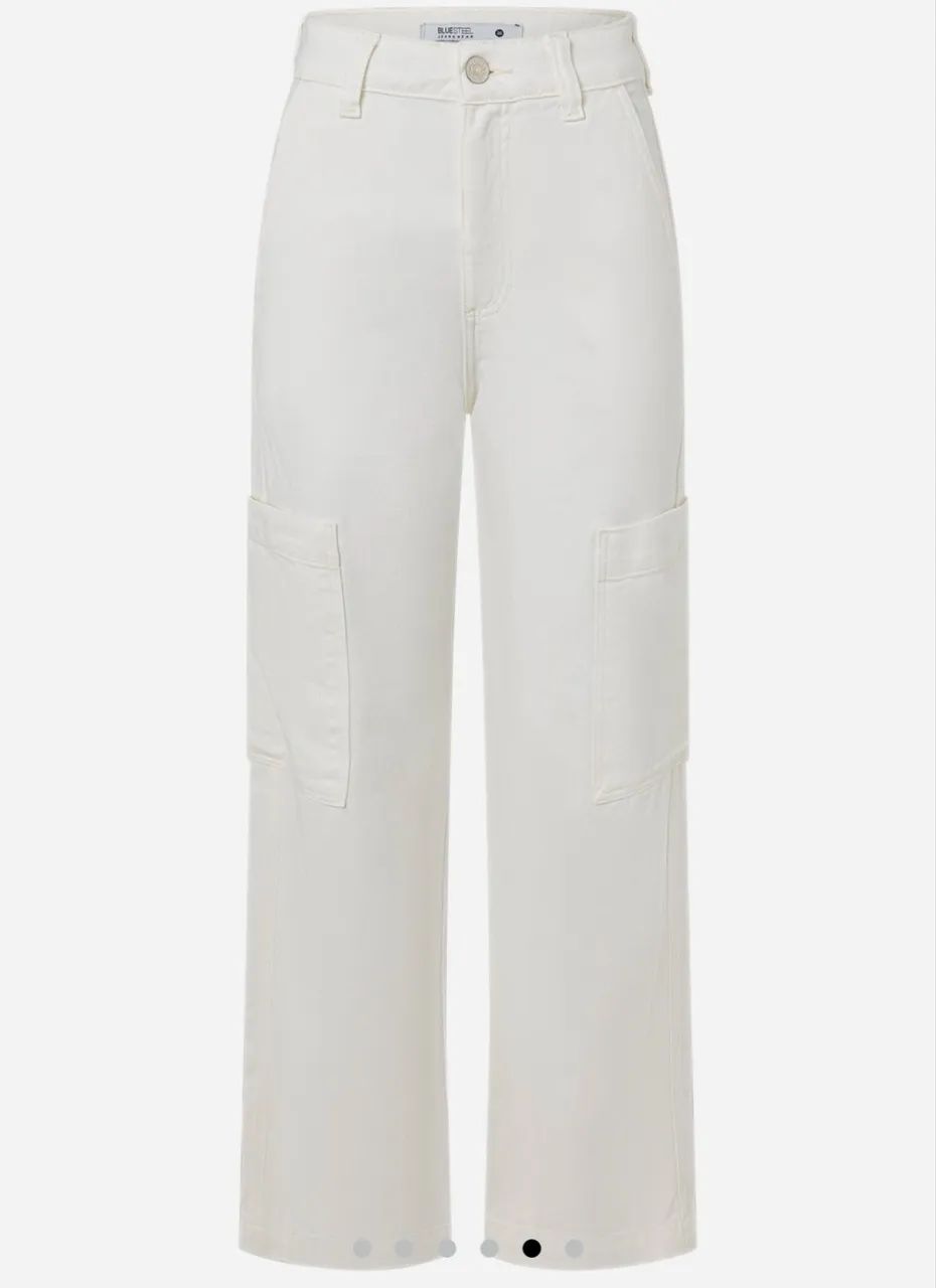 Calça cargo branca feminina - Foto 2