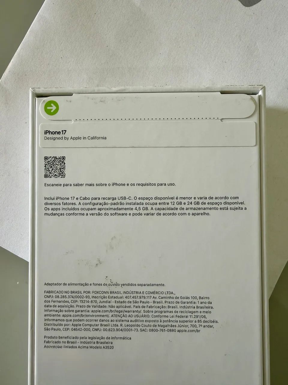 iPhone 17, Branco 256GB Lacrado  - Foto 2