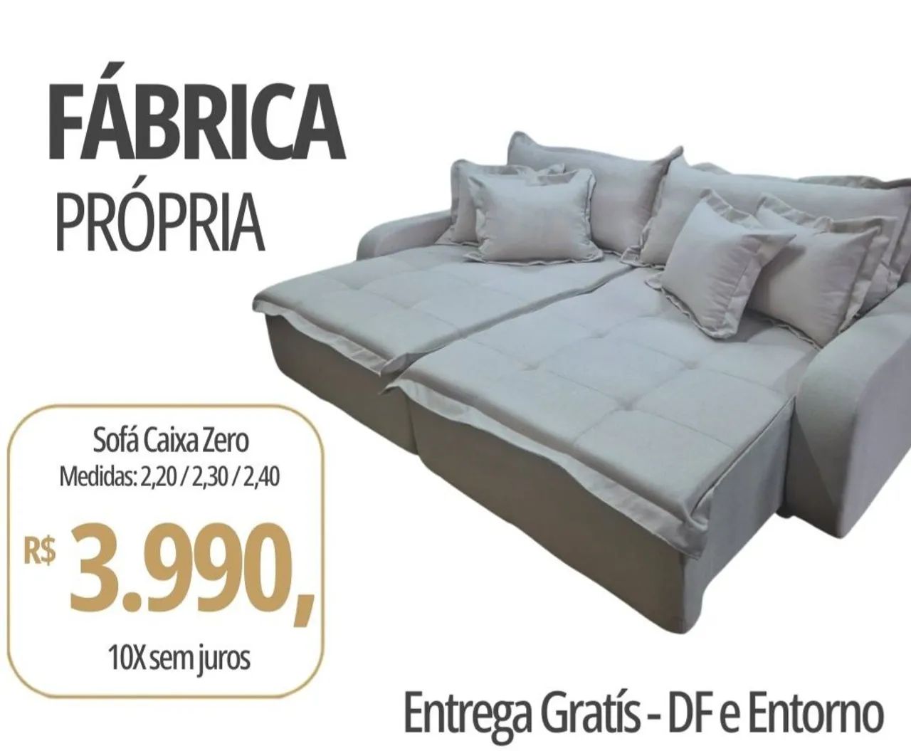 Sofá cama Toronto sem caixa 