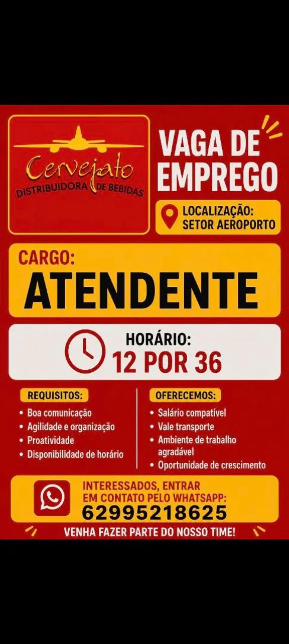 Atendente distribuidora de bebidas 