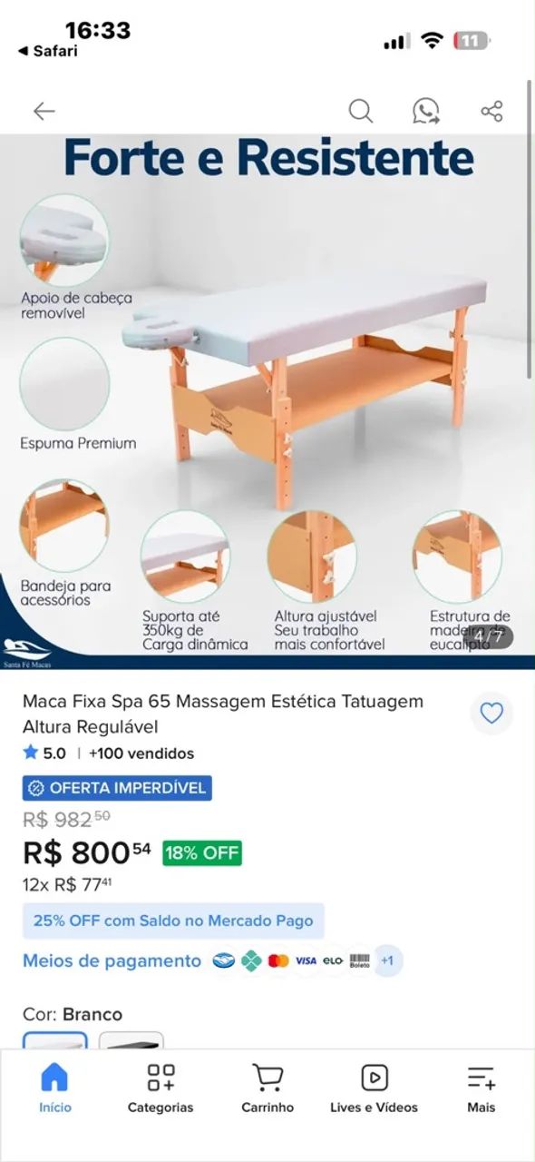 Maca de massagem 