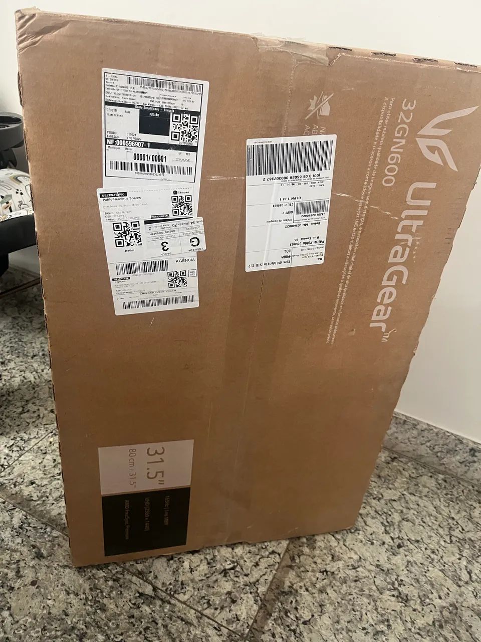Monitor 31,5 l 80cm l 165Hz usado excelente com caixa  - Foto 2