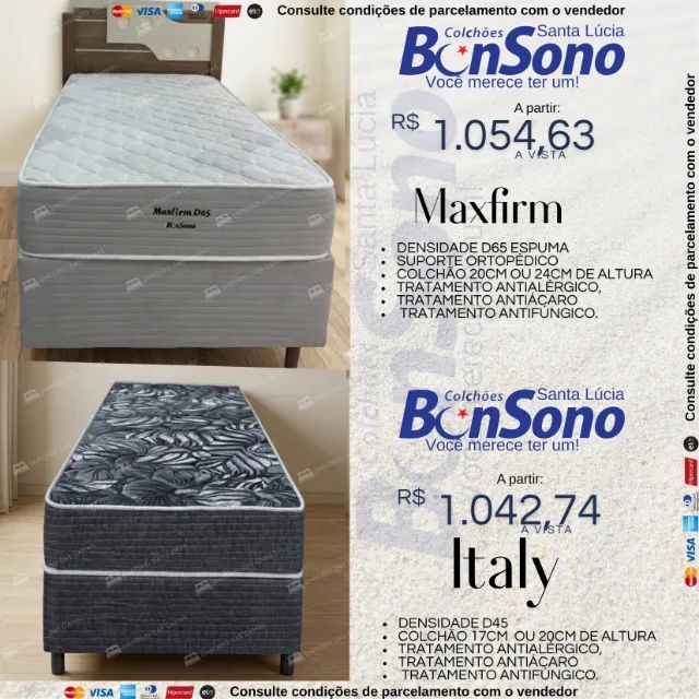 Cama solteiro bonsono base e colchão pronta entrega consulte Bonsono do solteiro ao king - Foto 3