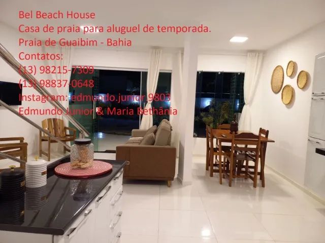 Aluguel de temporada - Casa triplex na frente do mar na Praia de Guaibim - BA - Foto 8