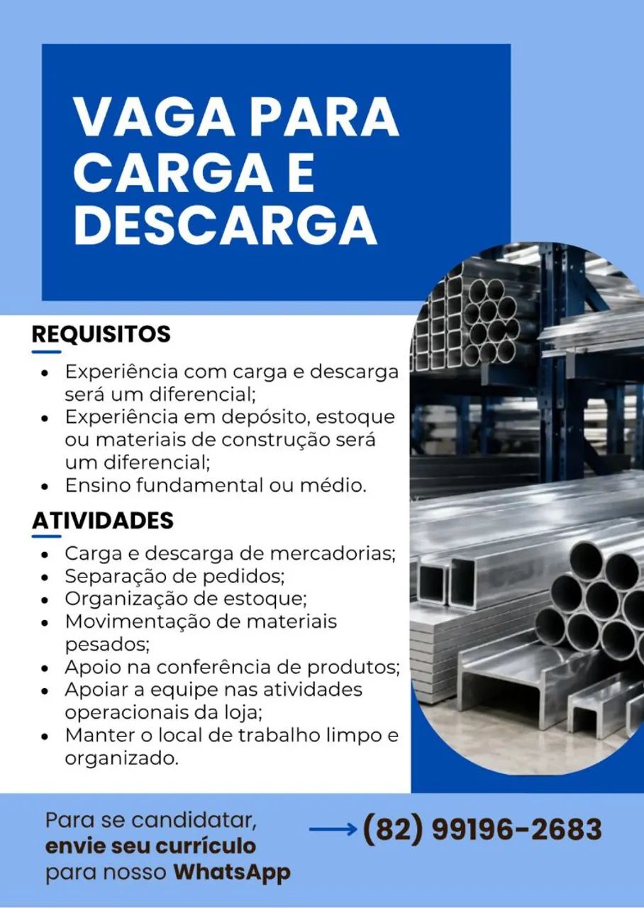 VÁRIAS VAGAS DISPONÍVEIS!!