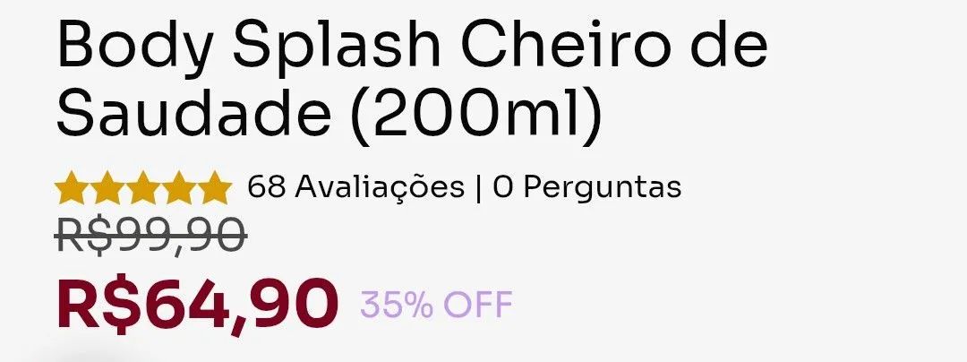 Body Splash Vih tube cheiro de saudade - Foto 4