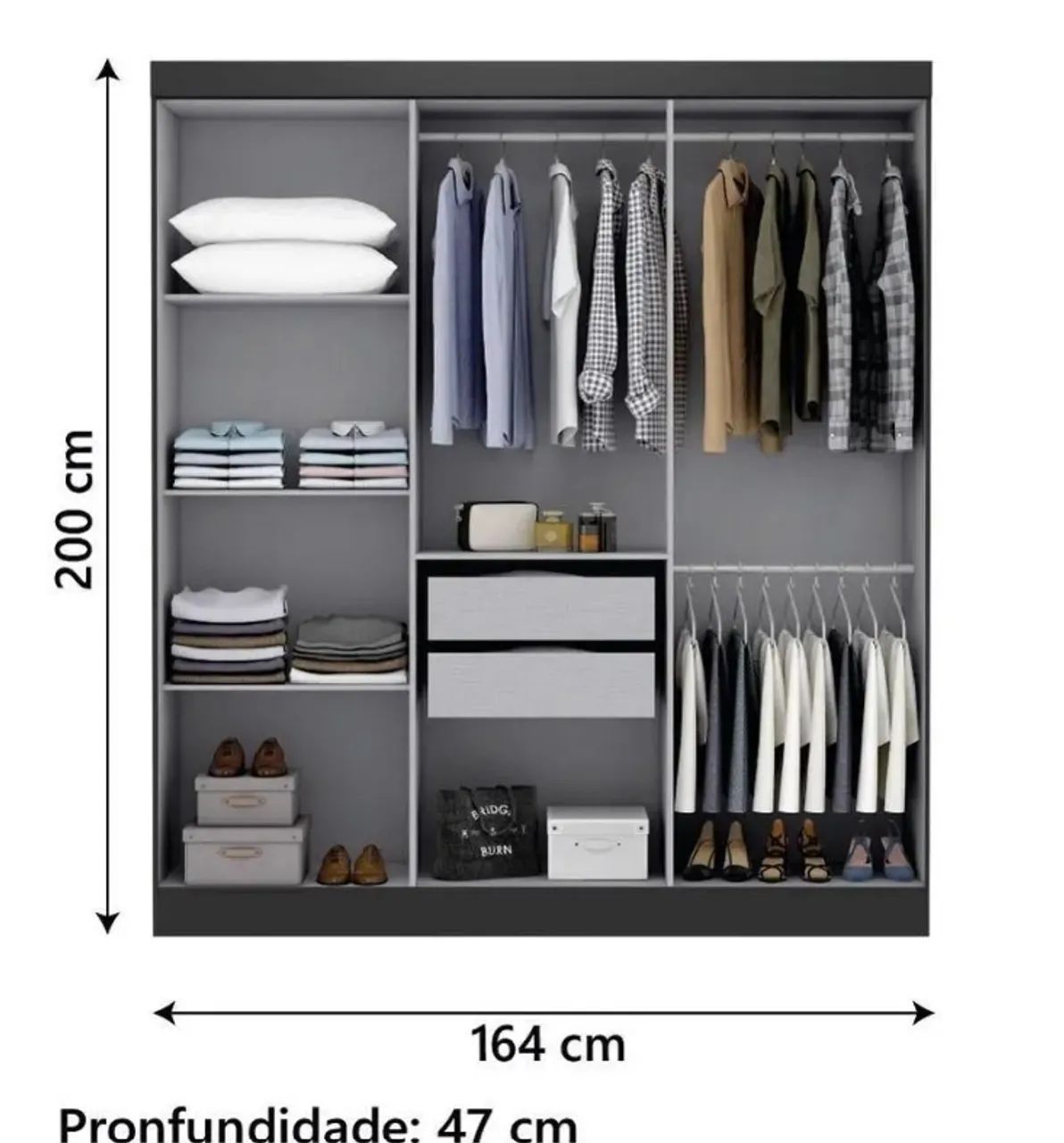 Guarda roupa 6 portas 2 gavetas - Foto 3