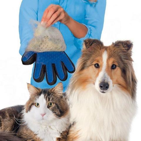 Luva Escova Pet Nano Magnética Tira Pelos De Cães E Gatos