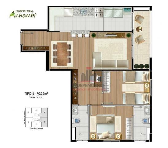 Apartamento com 2 dormitórios à venda, 70 m² por r$ 225.000,00 - jardim anhembi - são josé - Foto 4