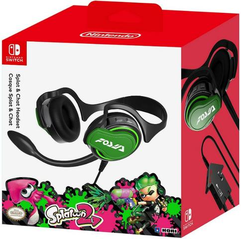 Headset Splat & Chat Splatoon 2 para Nintendo Switch