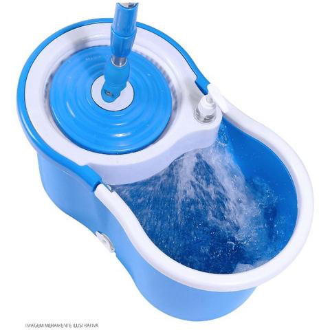 Balde Giratorio Mop Vinik Azul semi novo com 2 refis