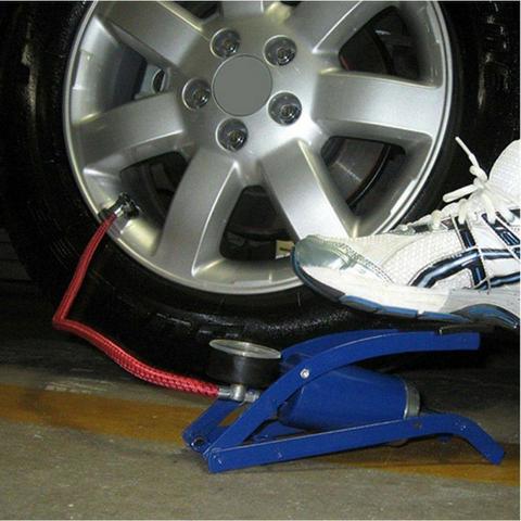 Bomba De Ar Pneu Pé Bicicleta Moto Carro Pedal Mamometro - Foto 3
