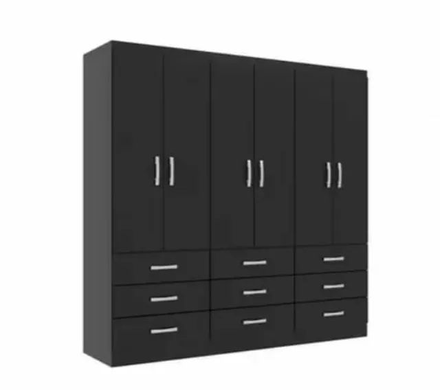 Guarda Roupa Bergamo Preto **novo na caixa** - Foto 2