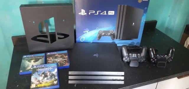 Ps4 pro 2 CONTROLES 1t memória semi novo 3 jogos - Videogames -  Altinópolis, Governador Valadares 1229196613