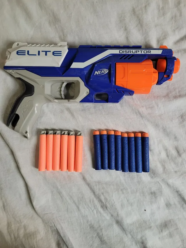 Nerf, Lançador Elite Disrupter, Vermelho e Cinza