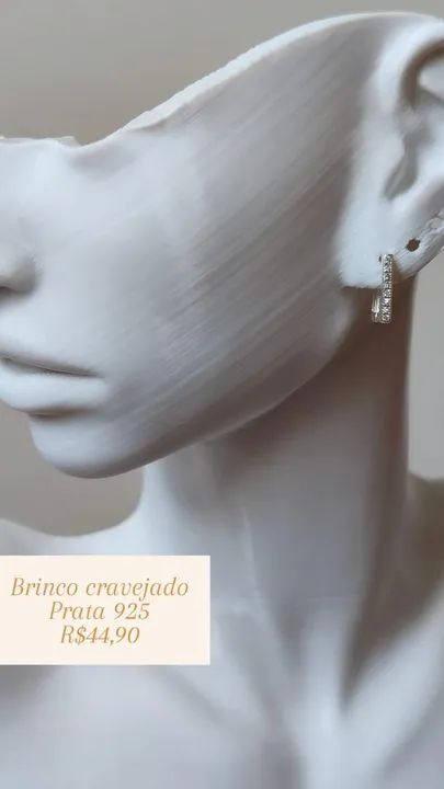 Brindo  cravejado prata 925