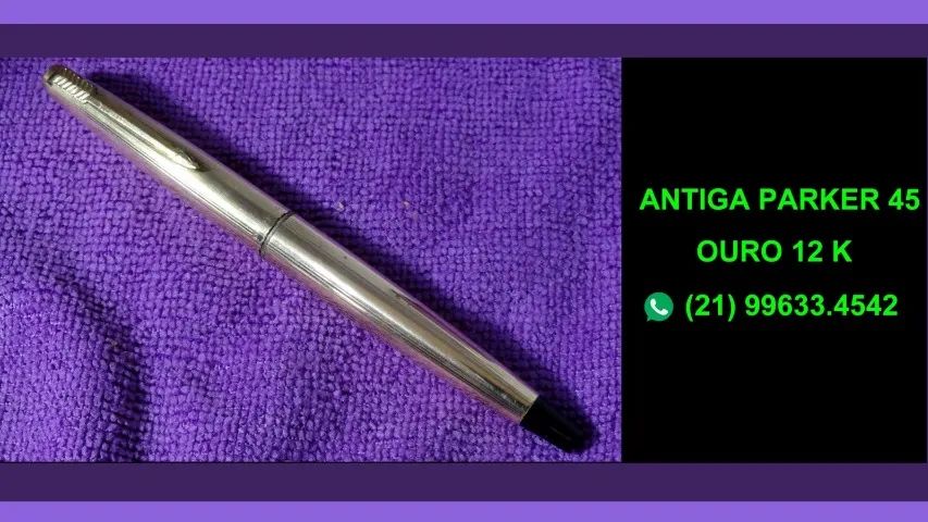   Antiga caneta tinteiro Parker 45 em ouro 12 k.Made in USA - Foto 3