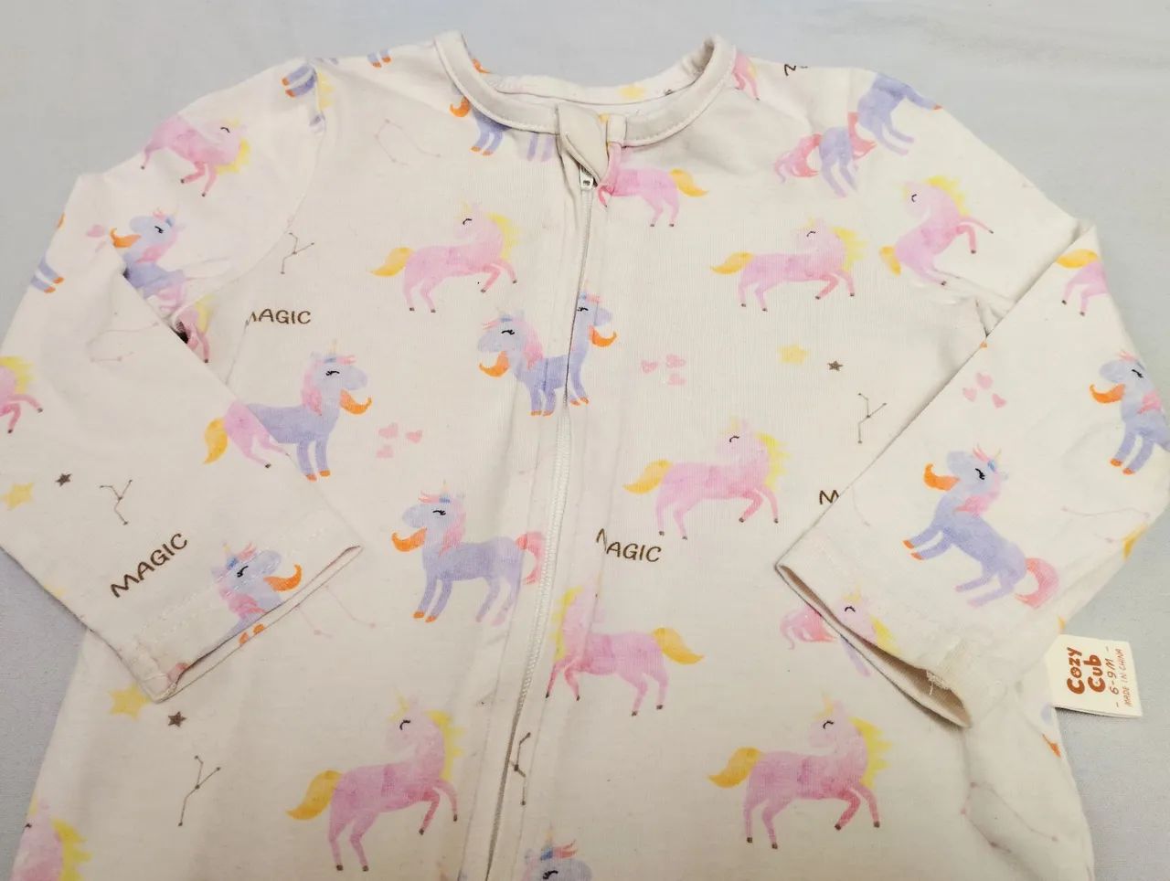 Kit 2 Macacão bebê unicornio Shein_6 a 9 meses - Foto 4