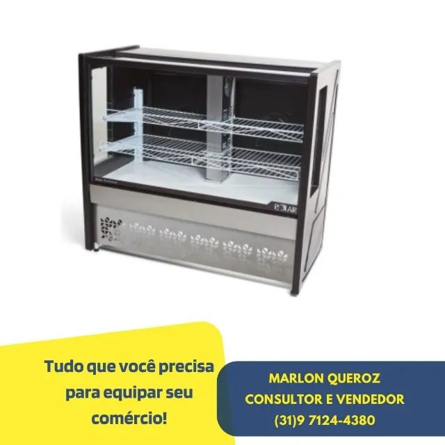 Balcão de Torta 1,25M Polar Platinum 