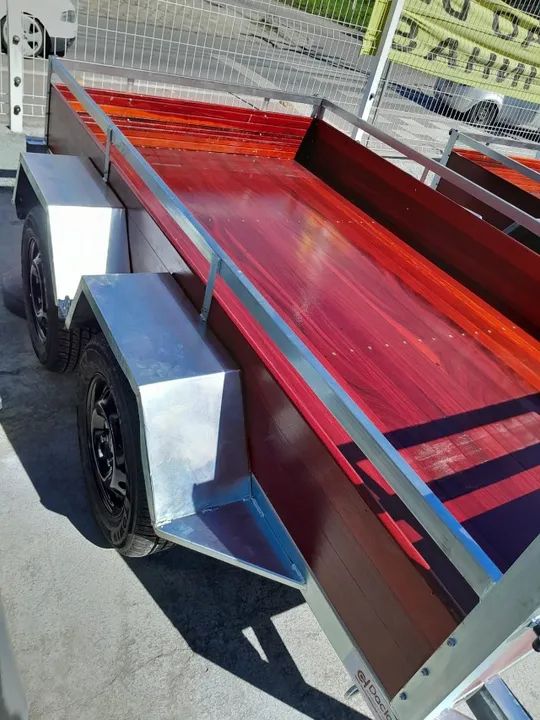 Carretinha trucada reboque reforçado dois eixos  - Foto 5