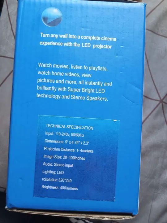 Projetor LED LCD imagem system na caixa - Foto 4