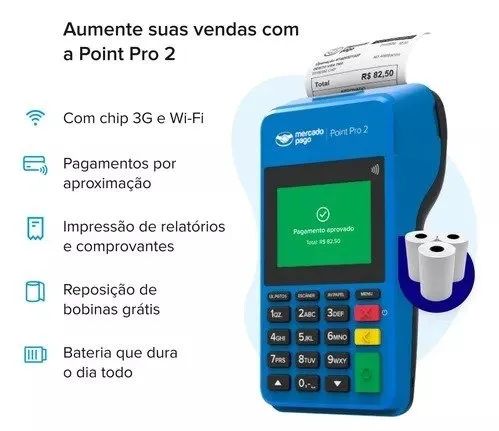 maquina de cartão point pro 2 chip gratis - Foto 2