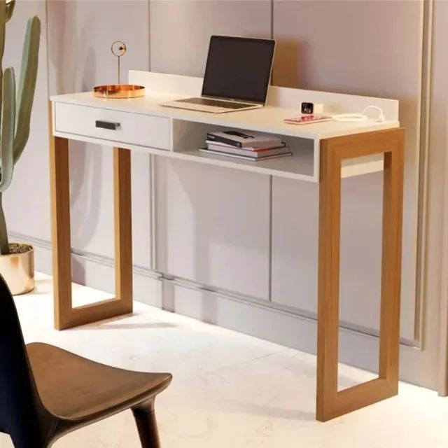 Escrivaninha JB 6055 Luxo 1 Gaveta Larg. 1.30m - JB BECHARA - Foto 3