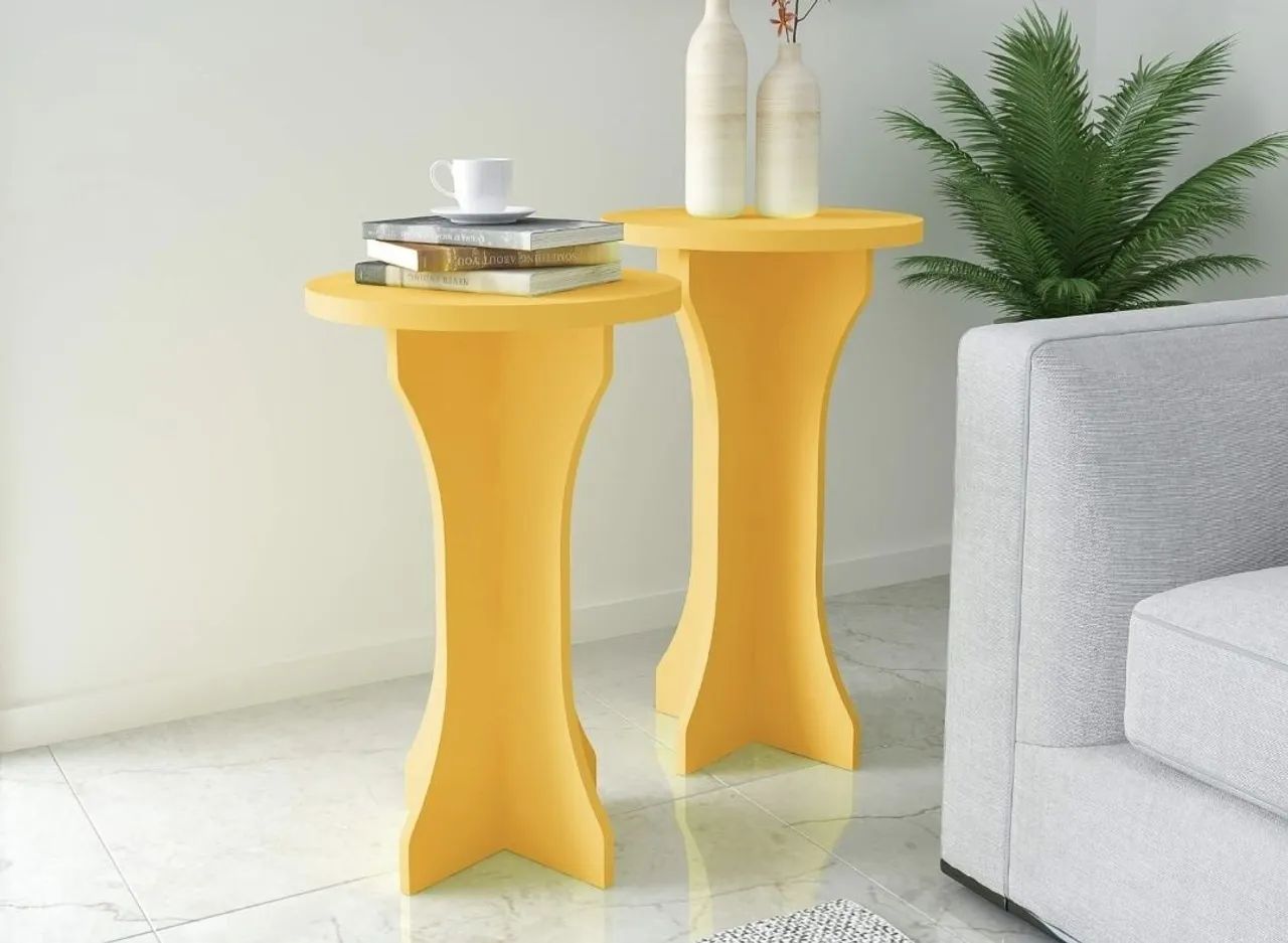 Conjunto de mesa lateral 100%MDF  - Foto 2