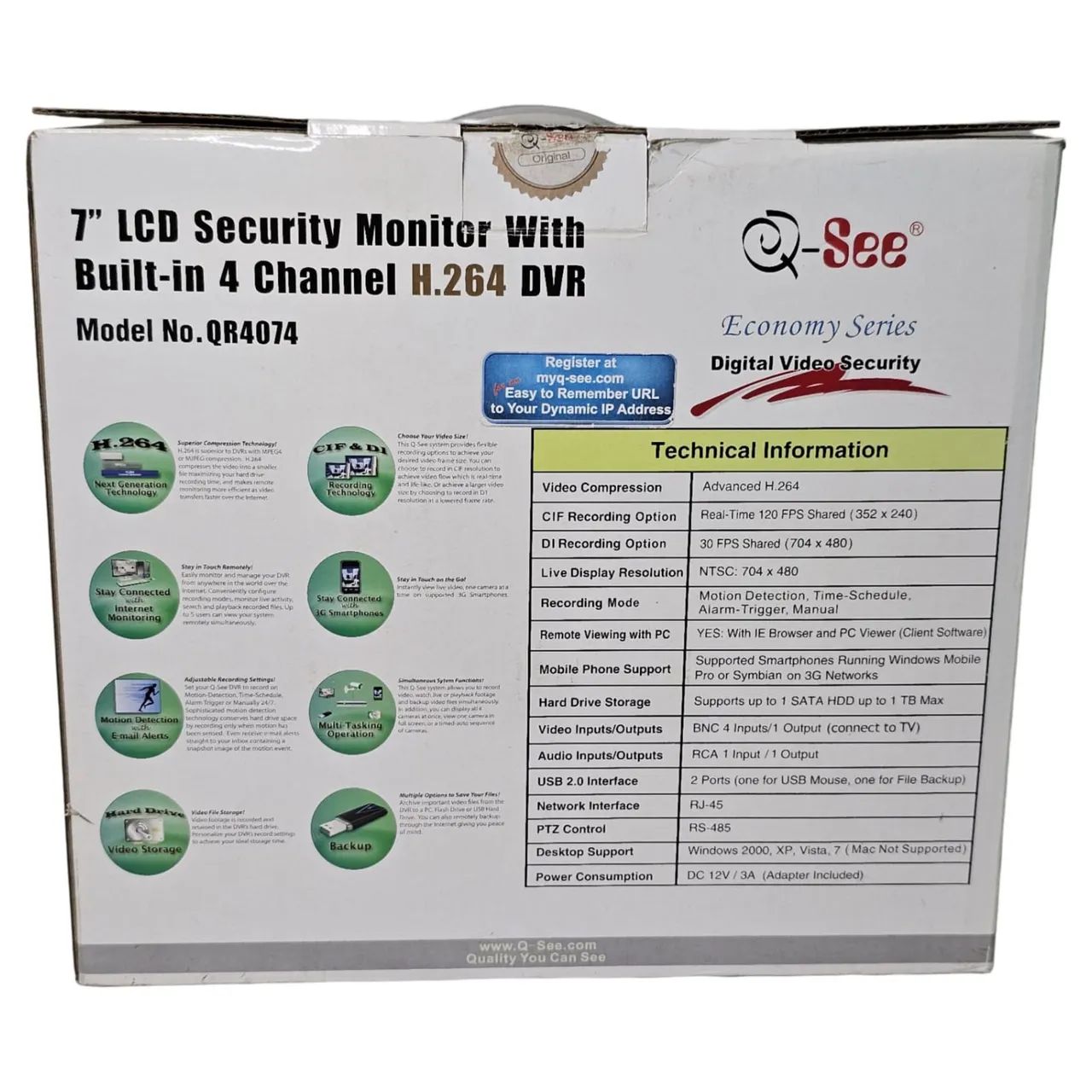 Monitor de Segurança 7 polegadas 4 Canais H.264 DVR *ABAIXOU* - Foto 4