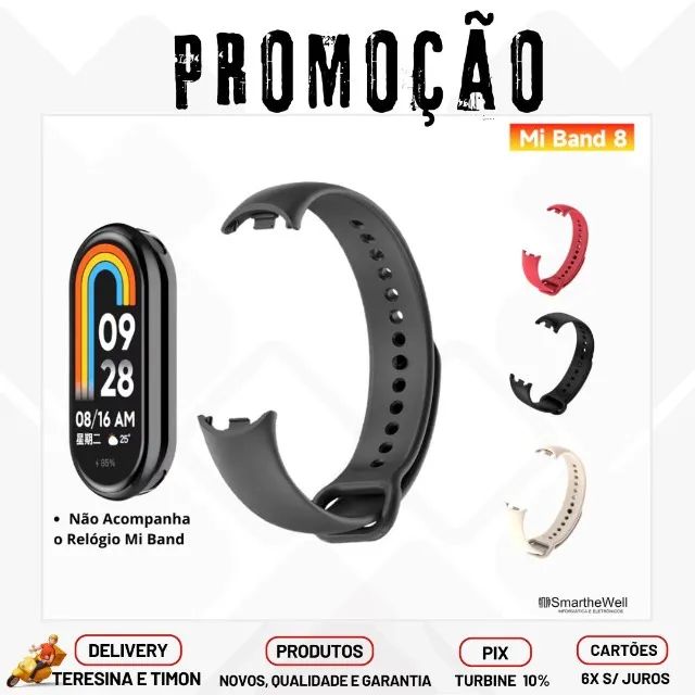 Pulseira Xiaomi Mi Band 8 Siliconada - Foto 2