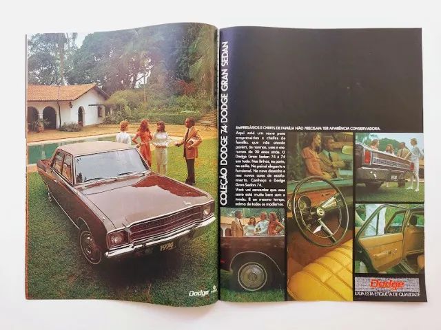 Linha Dodge 1974 - Charger, Dart, SE, Gran Coupe, Gran Sedan - Propaganda original - Foto 2