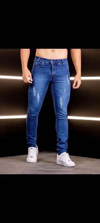 Calça masculina jeans com lycra  - Foto 3