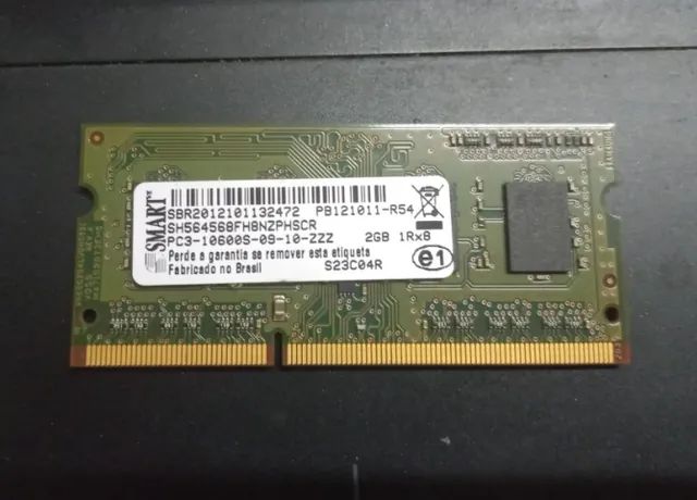 2 pentes de Memória Smart PC3 10600 2GB