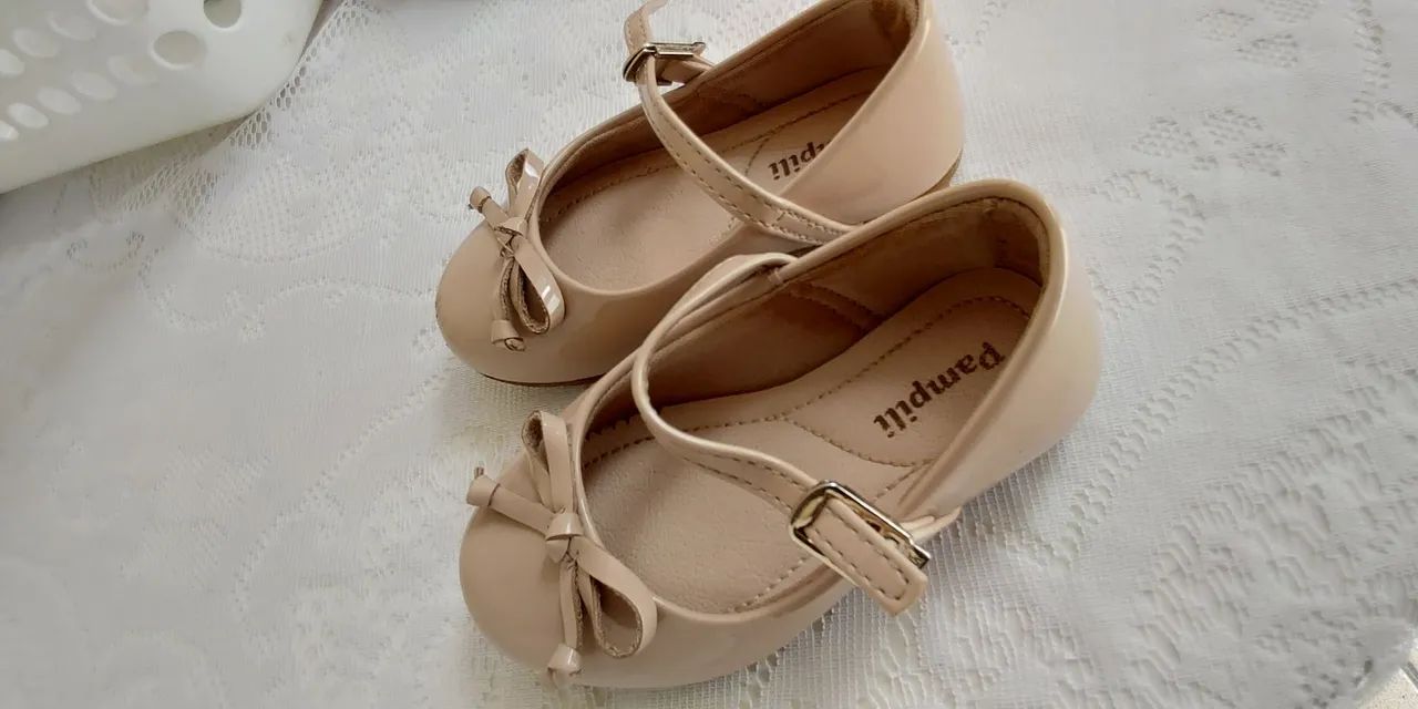 Sapatilhas Pampili Bebê - Tamanho 19 -  Cor Bege - Foto 2