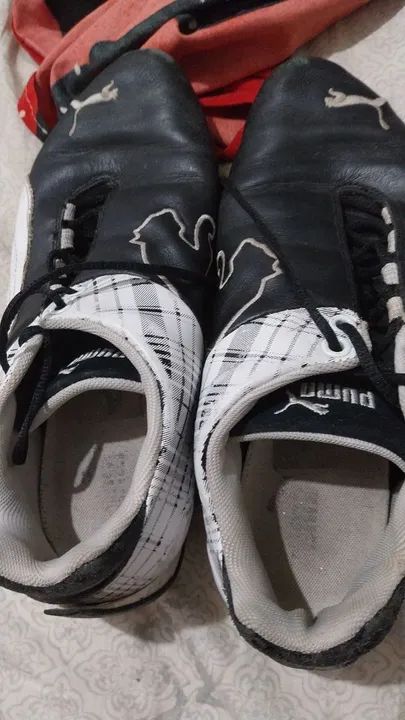 Tênis Puma Preto e Branco le a descrição 