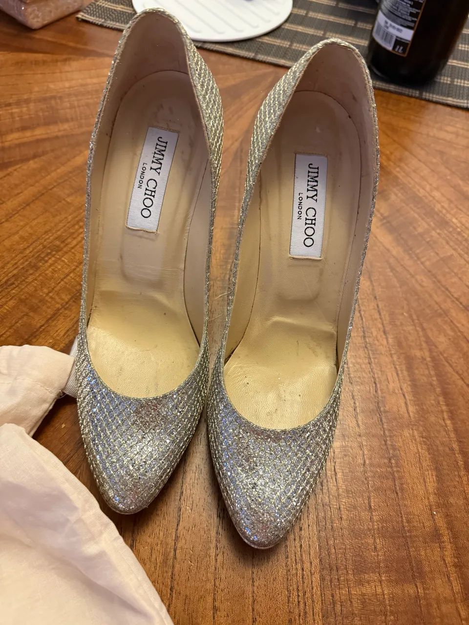 sapato jimmy choo prateado - tam 37
