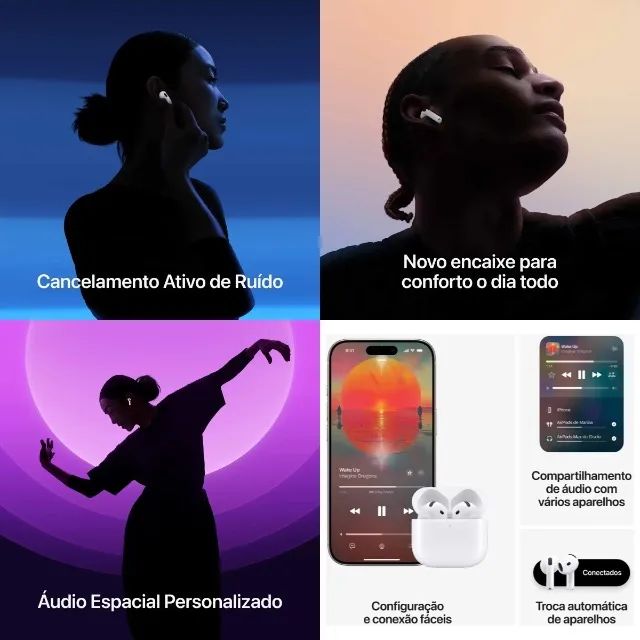 AirPods 4 com Cancelamento Ativo de Ruído - Nota Fiscal Apple - Foto 6