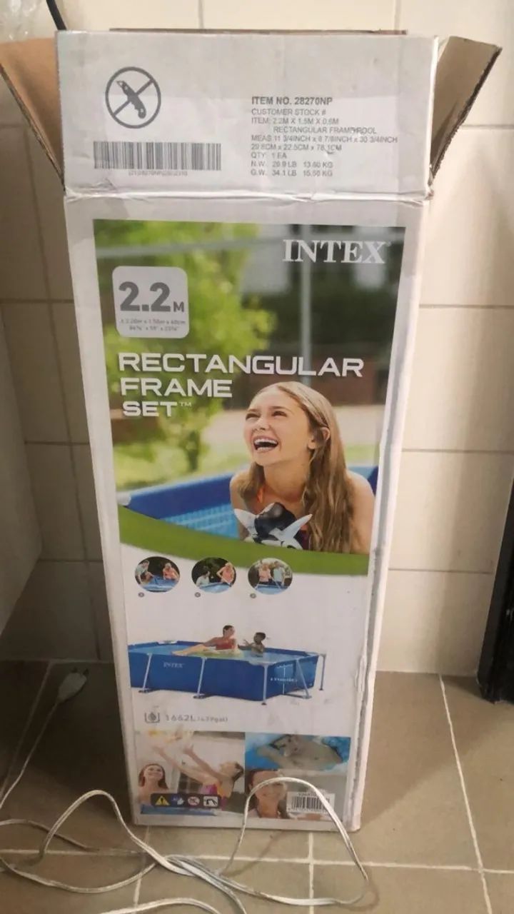 Piscina retangular Intex 1662 Litros - Foto 3