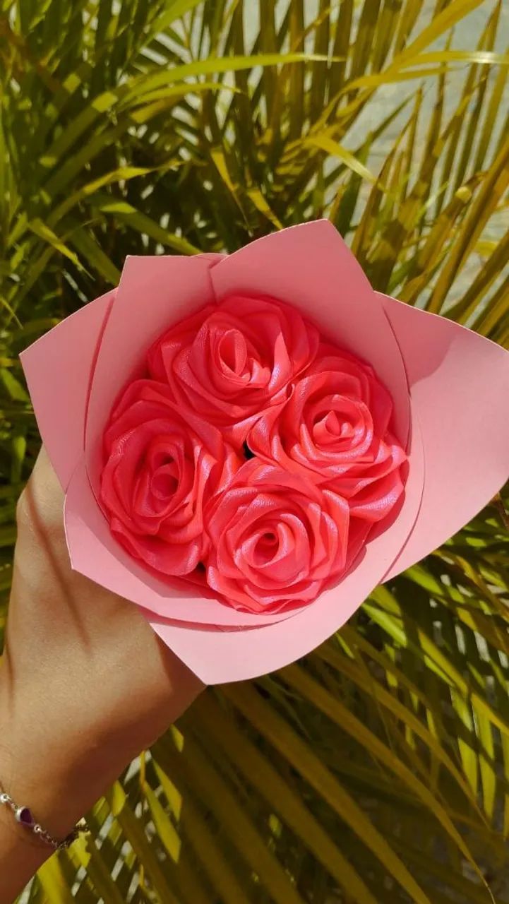 Buquê de flores de tecido - Foto 3