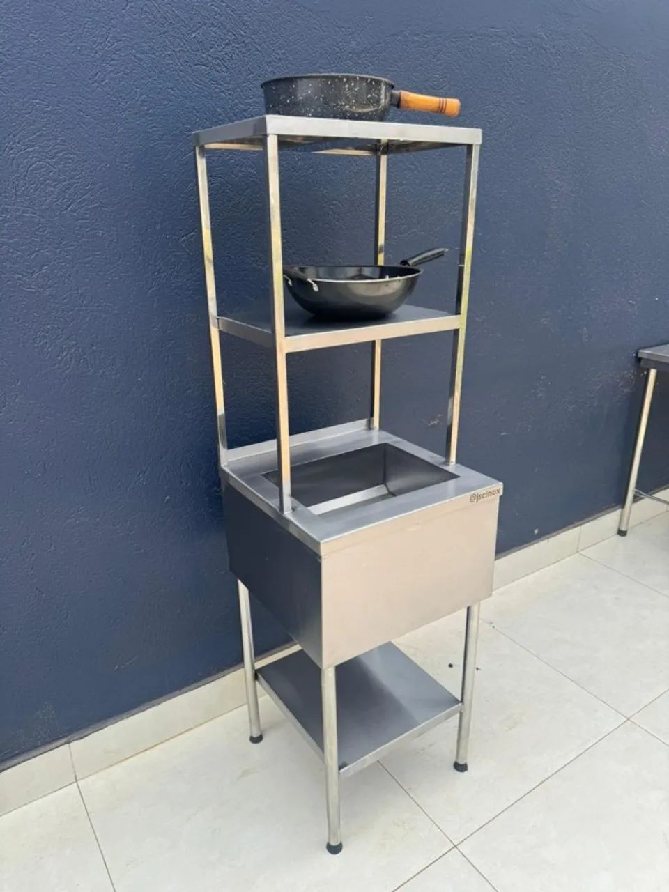 Pia inox com prateleiras superiores. - Foto 5