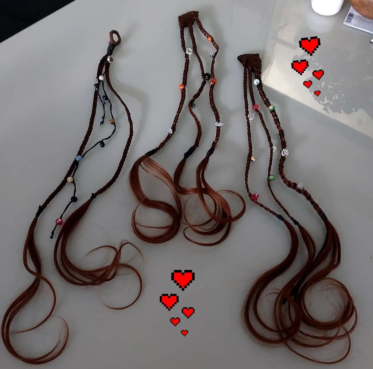 Tranças de Cabelo com pingentes