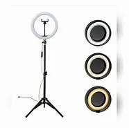 KIT RING LIGHT LED 46CM 18 POLEGADAS COM TRIPE 2,1 METROS