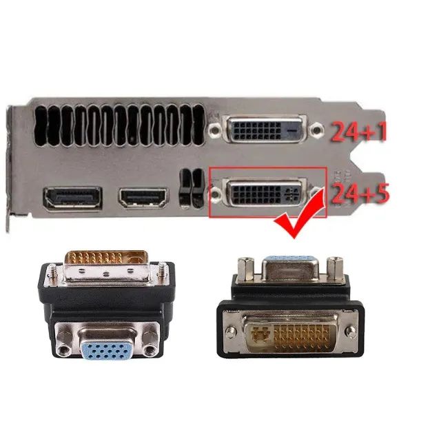 Adaptador Dvi-I 90 Graus (Dual Link) Macho Para VGA  - Foto 3