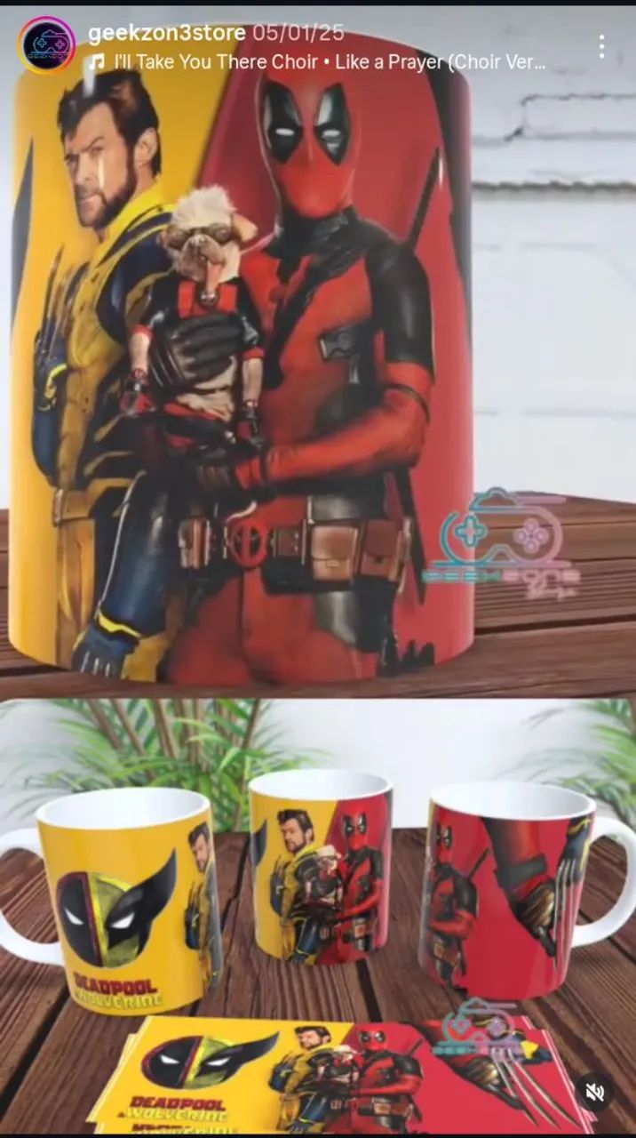 Canecas Temáticas Deadpool e Wolverine - Foto 2