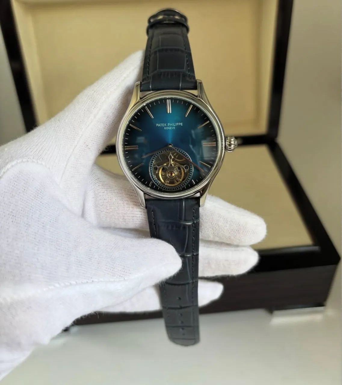 Relógio Patek Philippe Geneve Automático Azul