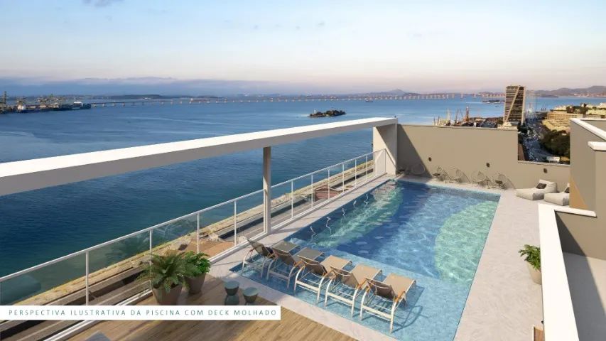 Apartamento 2 Quartos, Varanda e Suíte, planta Ampla e Vista Mar ( Centro RJ )
