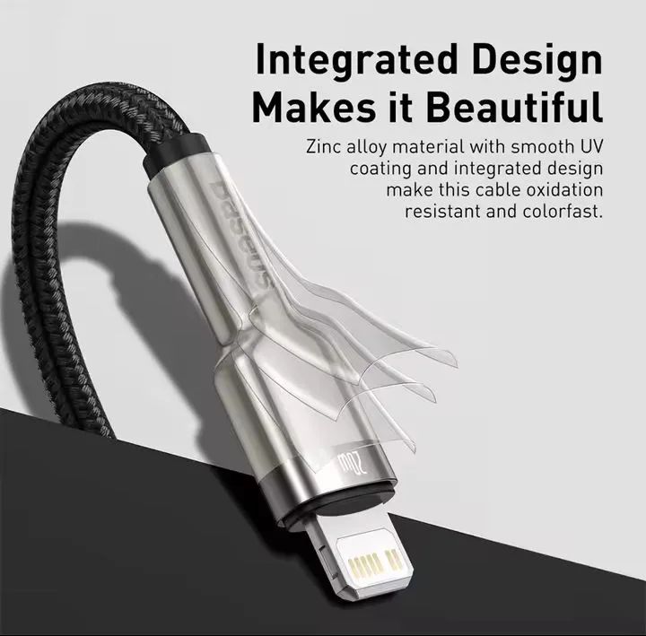 Cabo USB-C Lighting Baseus para iPhone 20w 2M - Foto 2