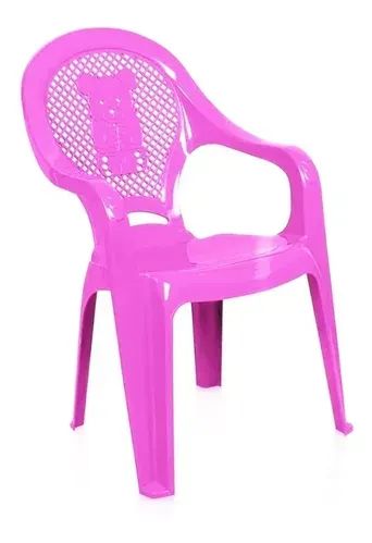 Mesa Infantil de Plástico Rosa com Duas Cadeiras - Estampa Ursinho Pooh (Nova) - Foto 3