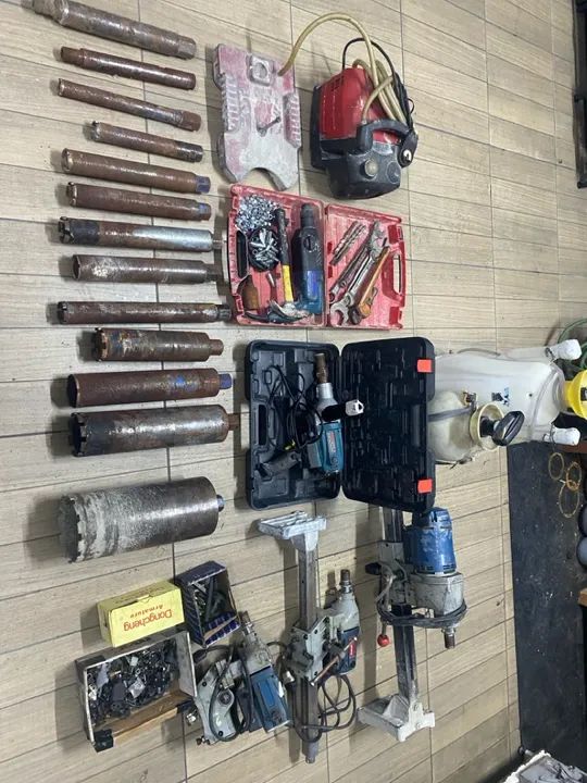 Kit ferramentas perfurações concreto