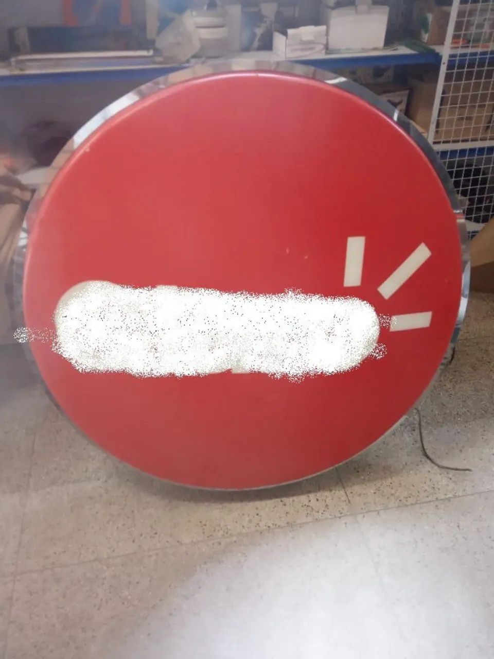 Vendo Placa 1,20 metros Acrílico de um lado com Base Em Aço Inox Iluminação Interna
